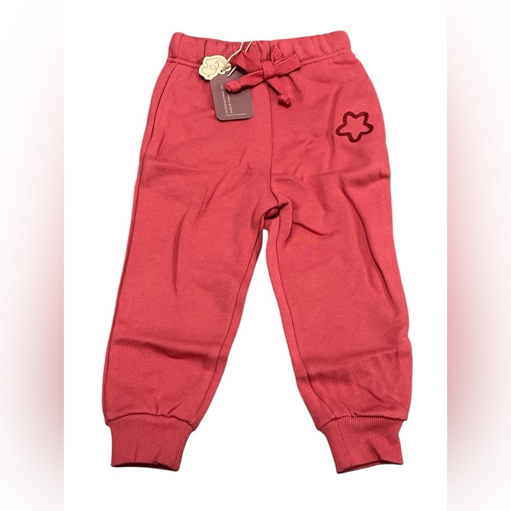 2 for $14 -100% organic cotton sweatpants desert rose size 2-3T